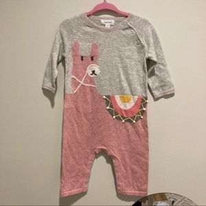 Angel Dear Llama Alpaca Knit Girl onesie